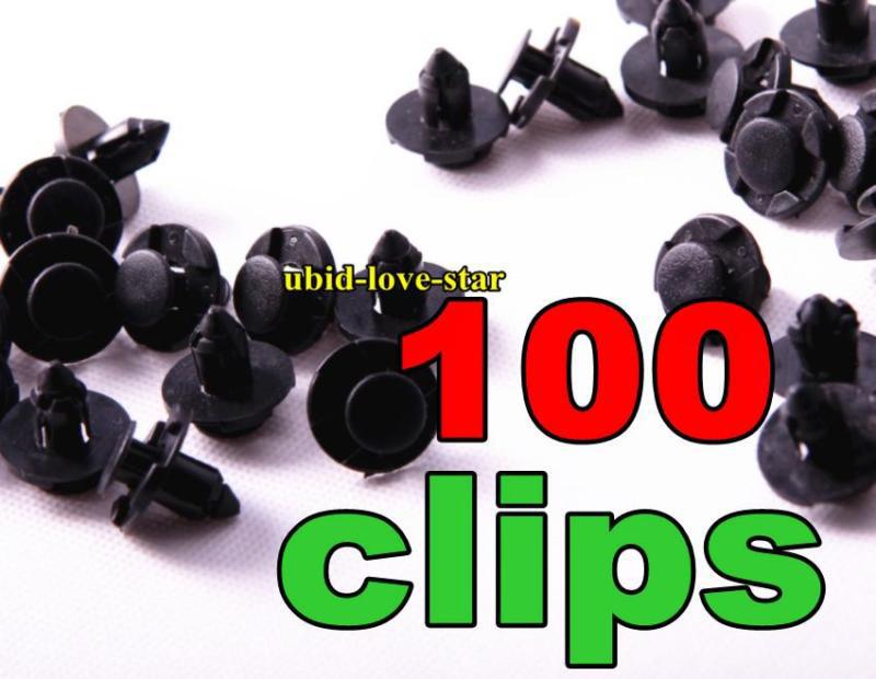 100 bumper clips  nissan fender push type fascia retainer fastener best choice