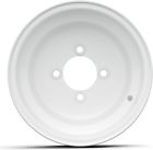 Gtw white steel golf cart wheel | 10x7 | 3:4 offset | 4x101.6mm bolt pattern