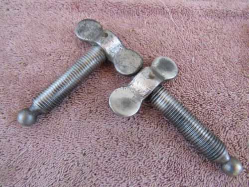 Johnson antique outboard motor thumb screws + pads 1926-28  p-35 p-40 p-45 p-30