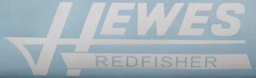 1 hewes redfisher vinyl boat decal white sticker logo hull car truck window