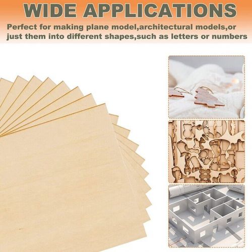 50 packs 4 x 4 untreated balsa wood sheets, 1/16 dune wood 6931-