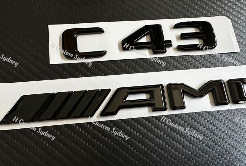 Gloss black c43 badges full package for mercedes amg c43 s206 estate exclusive