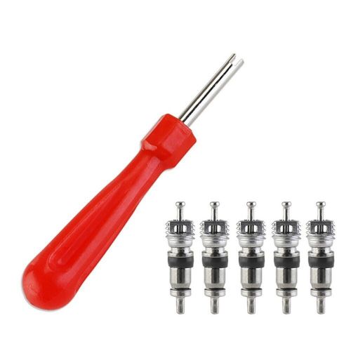 Car screwdriver valve stem core remover tire tube installer repair tool set