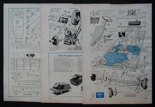 3 wheel suburban mini car 1966 how-to build plans gas powered