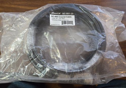 Surecall sc-400 coaxial cable with n- male connectors both ends 20ft sc-001-20