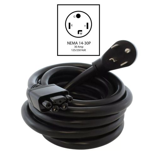 15ft level 2 nema 14-30 adapter for tesla ev charging with pre-set 24 amp limit