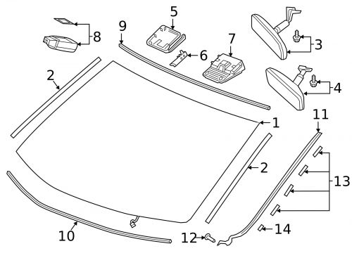 Genuine honda upper molding 73150-thr-a01