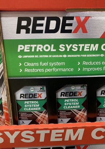 2 x 500ml redex one shot petrol fuel engine cleaner injection redx red x