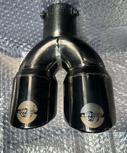 3 inch black chrome twin exhaust tip ( 63mm-76mm) 1 piece