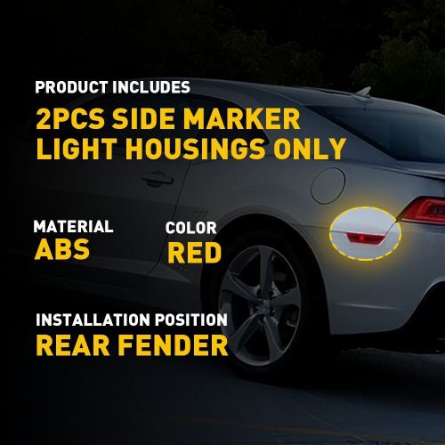 Rear side marker light red lens reflector for 2010-2015 chevy camaro 92195248