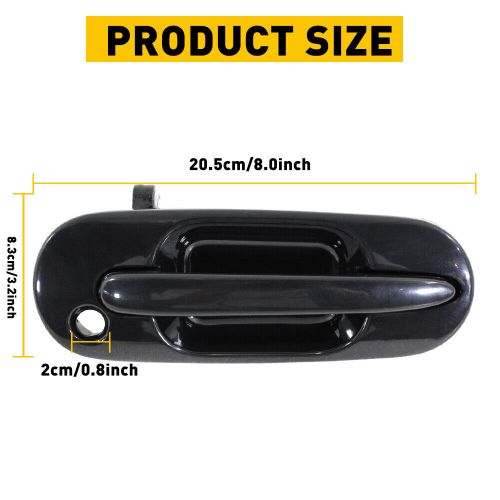 2pcs for 97-01 honda cr-v black exterior front right&amp;left side door handles usa