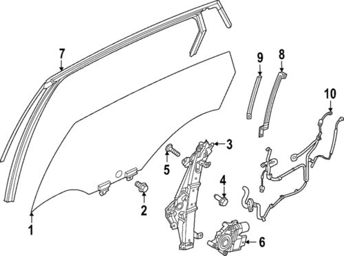 Genuine nissan window regulator 82721-5mp0b