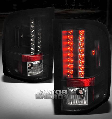 2009-2010 chevy silverado 1500 2500 3500 led altezza tail brake light lamp black