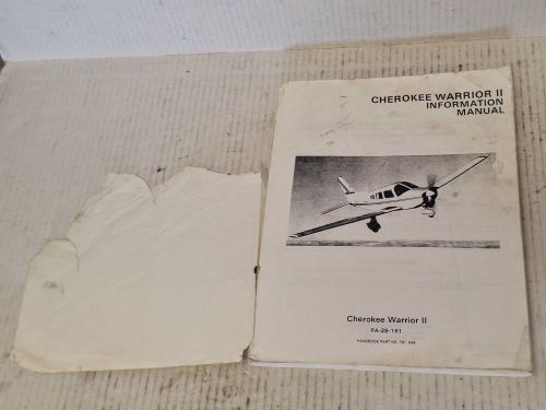 1976 piper cherokee warrior ii pa-28-161 information manual - p/n: 761 649