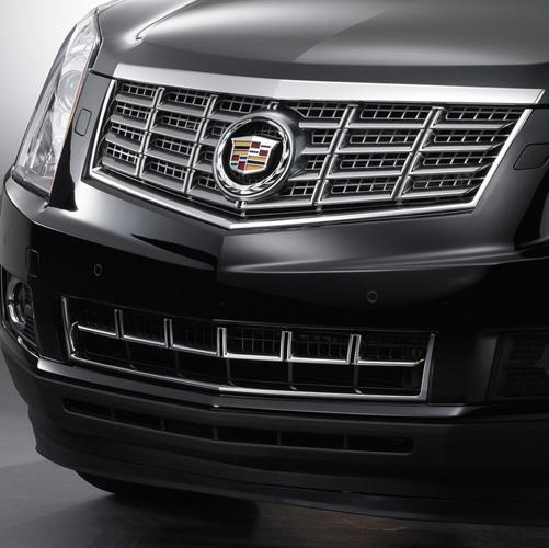 2013 cadillac srx oem chrome & black front upper grille package by gm 22798589