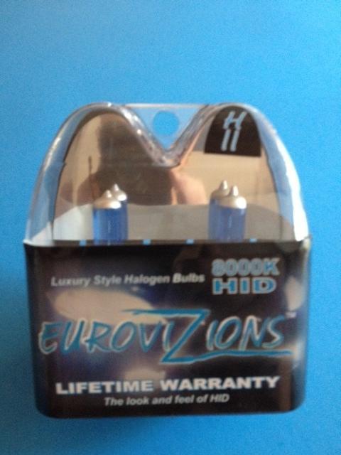 White/blue tint h11 xenon hid look foglights bulbs fog lights 8000k "new"