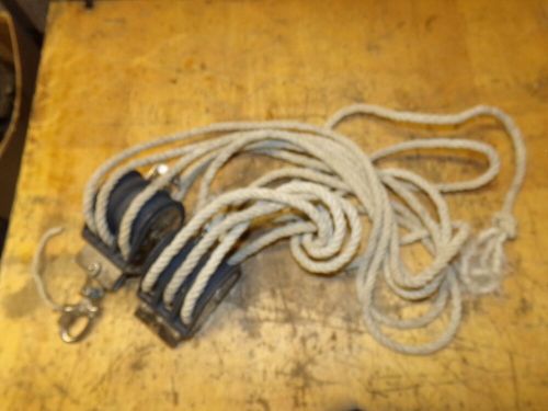 Harken 3&#034; triple carbo block &amp; tackle w/8/3&#034; rope, usa