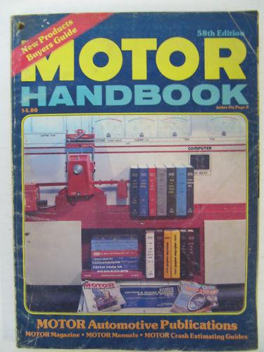 Motor handbook  1981   58th edition