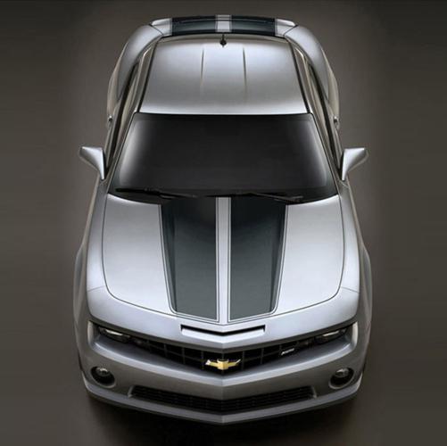 11-14 camaro decal/ rally stripe package for coupes hood and trunk gray 92225519