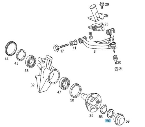 Genuine mercedes-benz nut 070852-030000