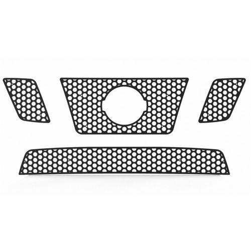 Nissan frontier 12-13 black circle punch front metal grille trim cover insert