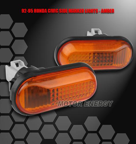 1992-1995 honda civic front side marker signal lights lamps jdm amber 1993 1994