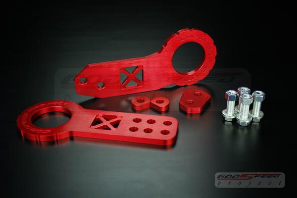 Godspeed cnc aluminum front rear racing jdm tow towing hook red free ship