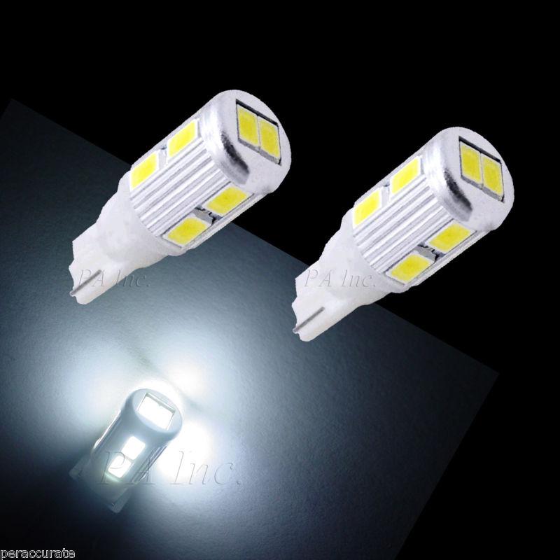 4x 10-5630 samsung smd white led parking signal plate light t10 w5w 168 194