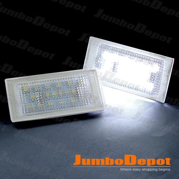 2 new for bmw e46 18 smd led license plate light lamp 1998 1999 2000-03 warranty