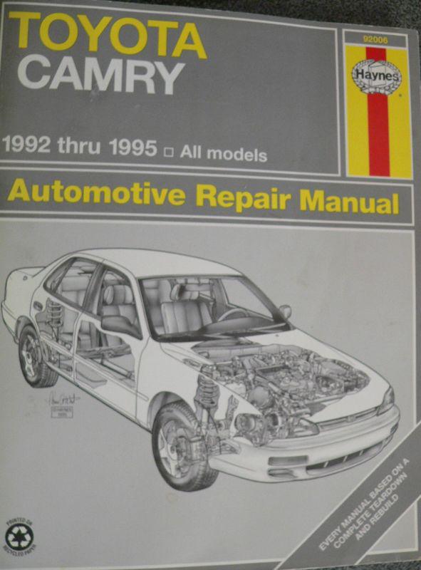 Haynes repair manual  toyota camry  1992  1995 all models