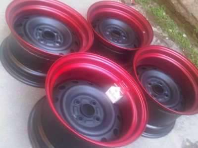 Retro look steel wheels - color full , custom widened - r 14"