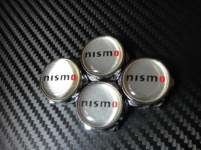 Nismo white license plate burglar chrome bolts stainless steel screws 4caps 