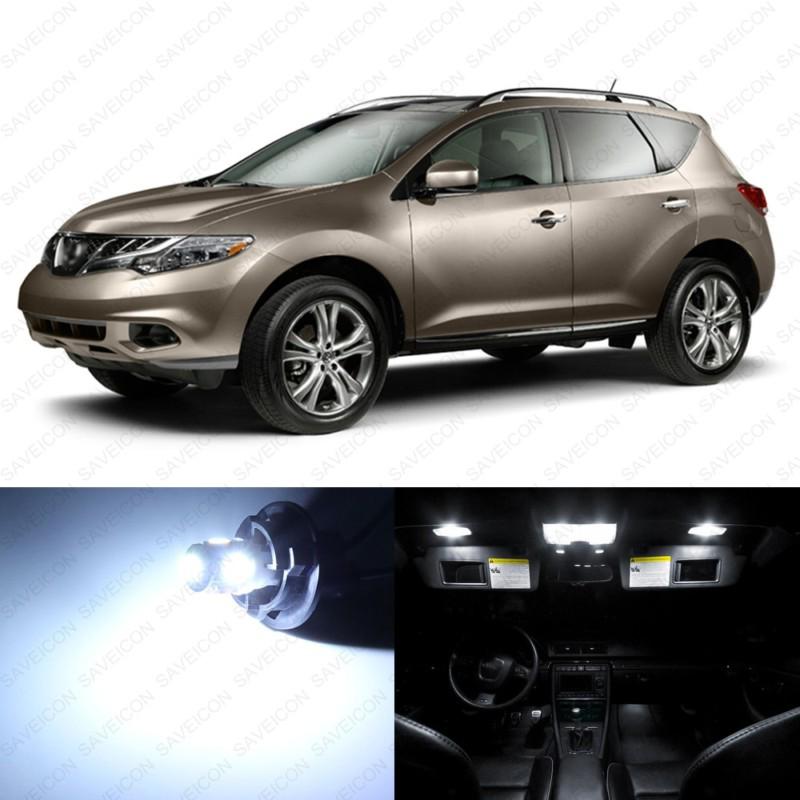 11 x xenon white led interior light package for 2009 - 2013 nissan murano --