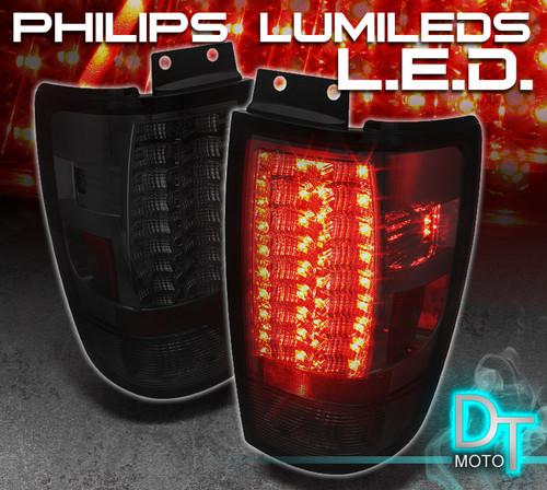 Smoked 97-02 expedition philips-led perform tail brake lights lamps left+right