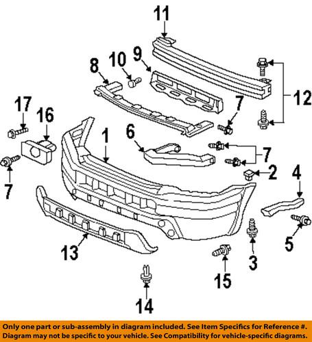 Honda oem 71110s9va00zb front bumper-lower cover