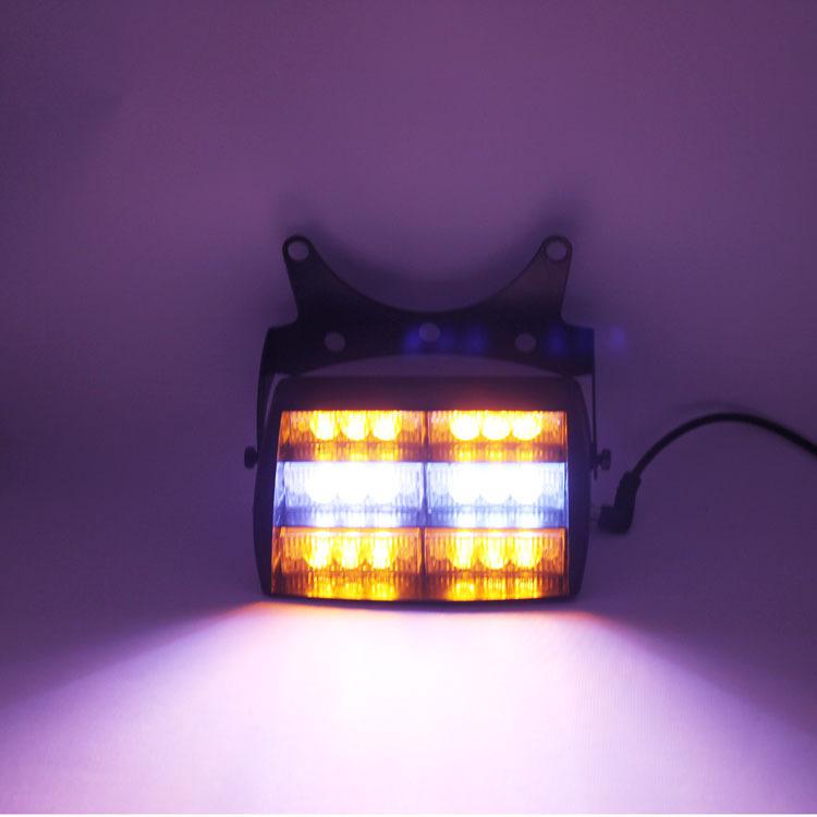 18 led amber/white auto van strobe flash windshields dashboard emergency light