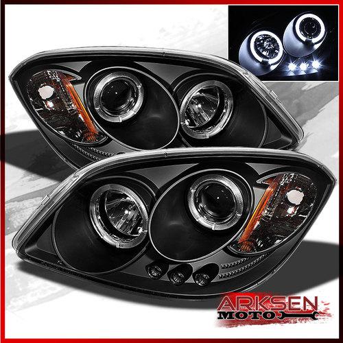 05-10 cobalt/pursuit/g5 dual halo led projector headlights lights set left+right