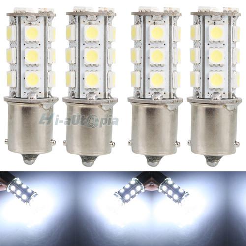 New 4pcs car pure 1156 1141 1073 ba15s 18 led 5050 smd turn signal light  white 