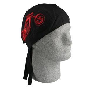 Flydanna bandana do rag embroidered red motorcycle