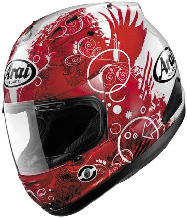 New arai corsair-v full-face adult helmet, fiction red, med/md