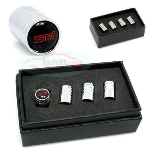 Chrome airtight wheel air tyre tire valve caps for forester brz impreza sti