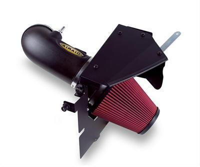 Airaid air intake synthamax cad cold air red filter black plastic tube cadillac