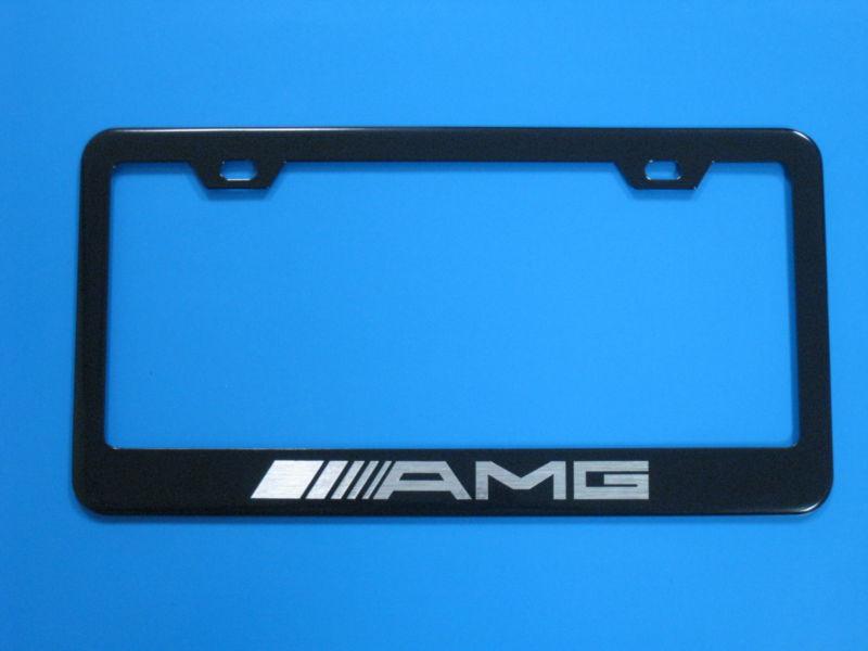 Mercedes-benz "amg" black license frame 1pc