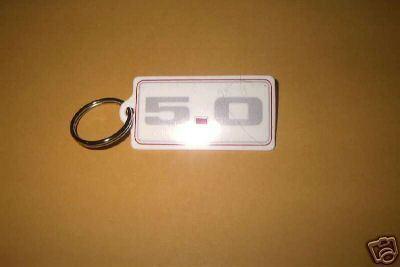 1980's ford mustang gt 5.0 emblem keychain