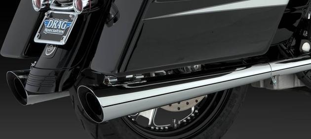 Vance & hines slash cut/tapered slip-on mufflers chrome harley fltrsei cvo 00