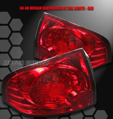 2004 2005 2006 nissan sentra base s altezza tail brake lights rear lamp red lens