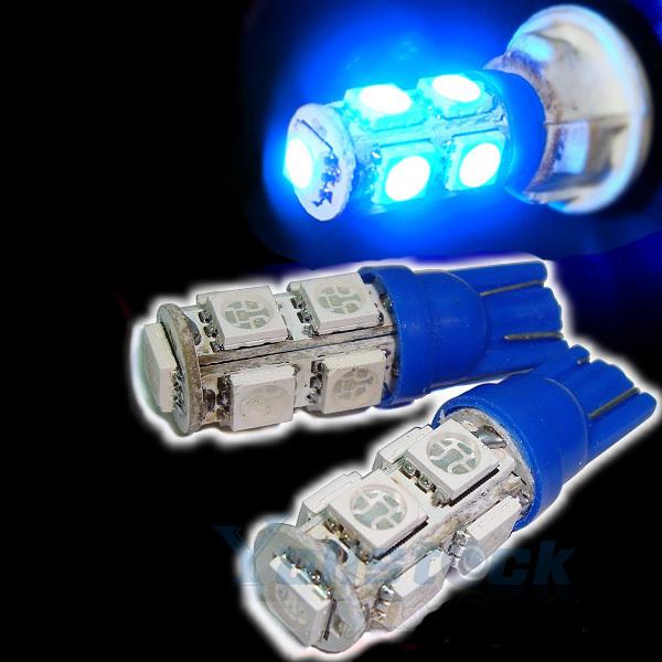 New t10 5050 9 smd 12v bulb wedge light car led lamp blue