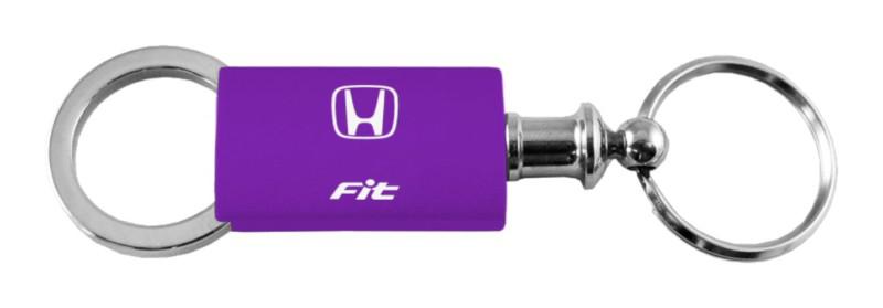 Honda fit purple anondized aluminum valet keychain / key fob engraved in usa ge