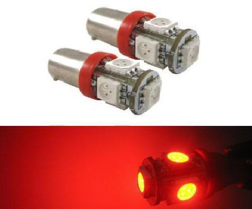 4x 5smd ba9s led light bulbs red 1445 64111 map dome reading license plate lamps