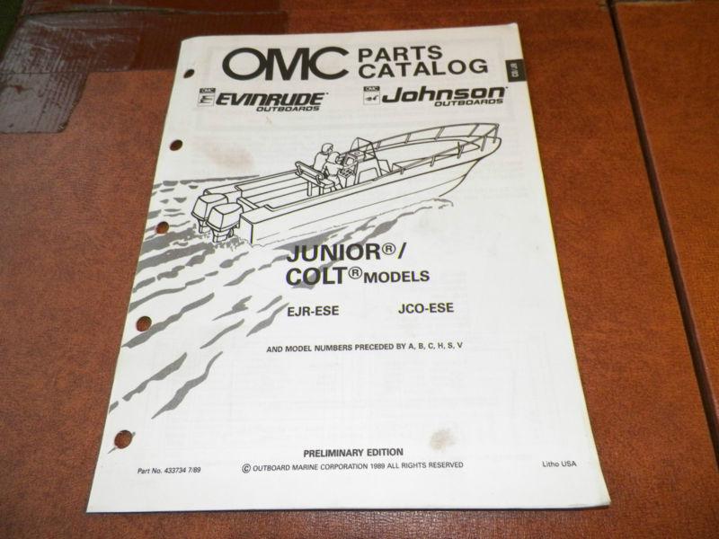 1990 omc johnson & evinrude junior and colt outboard boat motor parts catalog